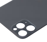 Replacement Back Glass With 3M Adhesive Compatible with Apple iPhone 11 Pro Max (No Logo / Large Camera Hole) (Space Gray)