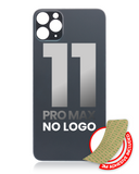 Replacement Back Glass With 3M Adhesive Compatible with Apple iPhone 11 Pro Max (No Logo / Large Camera Hole) (Space Gray)