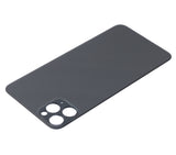 Replacement Back Glass With 3M Adhesive Compatible with Apple iPhone 11 Pro Max (No Logo / Large Camera Hole) (Space Gray)