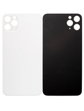Replacement Back Glass With 3M Adhesive Compatible with Apple iPhone 11 Pro Max (No Logo / Large Camera Hole) (Silver)