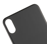 Replacement Back Glass With 3M Adhesive Compatible with Apple iPhone X (No Logo / Large Camera Hole) (Space Gray)