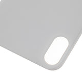 Replacement Back Glass With 3M Adhesive Compatible with Apple iPhone X (No Logo / Large Camera Hole) (Silver)