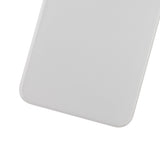 Replacement Back Glass With 3M Adhesive Compatible with Apple iPhone X (No Logo / Large Camera Hole) (Silver)