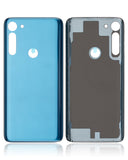 Replacement Back cover Glass Compatible with Motorola Moto G8 Power (XT2041-1 / XT2041-3 / 2020) (Capri Blue)