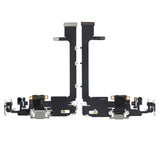 Replacement Charging Port Flex Cable With Board Compatible with Apple iPhone 11 Pro Max (Used OEM Pull) (Silver)