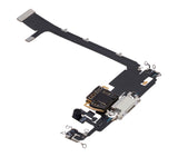 Replacement Charging Port Flex Cable With Board Compatible with Apple iPhone 11 Pro Max (Used OEM Pull) (Silver)