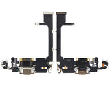 Replacement Charging Port Flex Cable With Board Compatible with Apple iPhone 11 Pro (Used OEM Pull) (Gold)