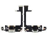 Replacement Charging Port Flex Cable With Board Compatible with Apple iPhone 11 Pro (Used OEM Pull) (Silver)