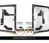 Replacement LCD Assembly With Digitizer Compatible with Microsoft Surface Pro 7 (Extension Cable Included) (1866 / Version 1: LP123WQ1) (Refurbished)