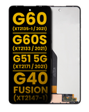 Replacement LCD Assembly Without Frame Compatible with Motorola Moto G60 (XT2135 / 2021) / G60S (XT2133 / 2021) / G51 5G (XT2171 / 2021) / Moto G40 Fusion (XT2147-1) (Refurbished) (All Colors)