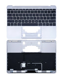 Replacement Top Case With Keyboard And Microphone Compatible with Apple MacBook 12" A1534 (2015) (US English) (Used OEM Pull: Grade A) (Space Gray)