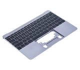 Replacement Top Case With Keyboard And Microphone Compatible with Apple MacBook 12" A1534 (2015) (US English) (Used OEM Pull: Grade A) (Space Gray)
