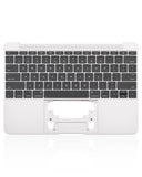 Replacement Top Case With Keyboard And Microphone Compatible with Apple MacBook 12" A1534 (2016-2017) (US English) (Used OEM Pull: Grade A) (Space Gray)
