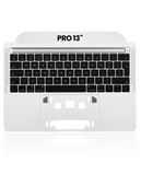 Replacement Top Case With Keyboard Compatible with Apple MacBook Pro 13" A1706 (2016-2017) (UK English) (Used OEM Pull: Grade A) (Silver)