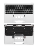 Replacement Top Case With Keyboard Compatible with Apple MacBook Pro 13" A1706 (2016-2017) (UK English) (Used OEM Pull: Grade A) (Silver)