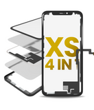 Replacement 4 in 1 Long Flex (Digitizer Touch With Glass + OCA + Frame Pre-installed) Compatible with OCA Master iPhone XS (OCA Master)