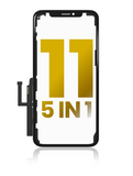 Replacement 5 in 1 (Front Glass + OCA + Frame + Digitizer + OCA Pre-Installed) Compatible with Apple iPhone 11