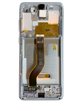 Replacement OLED Assembly With Frame Compatible with Samsung Galaxy S20 Plus 5G (Service Pack) (Cloud White)