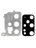 Replacement Back Camera Lens With Cover Bezel Ring Compatible with Samsung Galaxy S20 Plus (Cloud White)