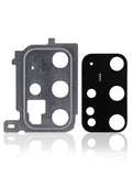Replacement Back Camera Lens With Cover Bezel Ring Compatible with Samsung Galaxy S20 Plus (Cosmic Gray)