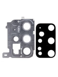 Replacement Back Camera Lens With Cover Bezel Ring Compatible with Samsung Galaxy S20 Plus (Cosmic Gray)