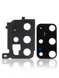 Replacement Back Camera Lens With Cover Bezel Ring Compatible with Samsung Galaxy S20 Plus (Cosmic Black)