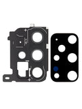 Replacement Back Camera Lens With Cover Bezel Ring Compatible with Samsung Galaxy S20 Plus (Cosmic Black)
