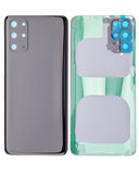 Replacement Back Cover Glass With Camera Lens Compatible with Samsung Galaxy S20 Plus 5G (No Logo) (Aftermarket Plus) (Cosmic Black)