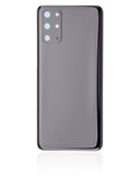 Replacement Back Cover Glass With Camera Lens Compatible with Samsung Galaxy S20 Plus 5G (No Logo) (Aftermarket Plus) (Cosmic Black)