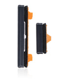 Replacement Hard Buttons (Power / Volume) Compatible with Samsung Galaxy A90 5G (A908 / 2019) (Black)