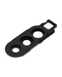 Replacement Back Camera Lens With Cover Bezel Ring Compatible with Samsung Galaxy A90 5G (A908 / 2019) (Black)