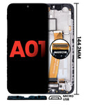 Replacement LCD Assembly With Frame Compatible with Samsung Galaxy A01 (Global Model) (Micro USB Frame) (Aftermarket Plus: Incell) (All Colors)