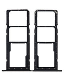 Replacement Dual Sim Card Tray Compatible with Samsung Galaxy A01 (A015 / 2020) (Black)