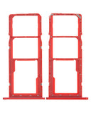 Replacement Dual Sim Card Tray Compatible with Samsung Galaxy A01 (A015 / 2020) (Red)