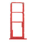 Replacement Dual Sim Card Tray Compatible with Samsung Galaxy A01 (A015 / 2020) (Red)
