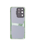 Replacement Back Cover Glass With Camera Lens Compatible with Samsung Galaxy S20 Ultra 5G (No Logo) (Aftermarket Plus) (Cosmic Black)