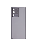 Replacement Back Cover Glass With Camera Lens Compatible with Samsung Galaxy S20 Ultra 5G (No Logo) (Aftermarket Plus) (Cosmic Gray)