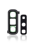 Replacement Back Camera Lens With Cover Bezel Ring Compatible with Samsung Galaxy Fold 4G / 5G (Cosmos Black)