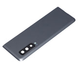 Replacement Back Cover Glass With Camera Lens Compatible with Samsung Galaxy Fold 4G (F900) (Premium) (Cosmos Black)