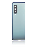 Replacement Back Cover Glass With Camera Lens Compatible with Samsung Galaxy Fold 4G (F900) (Premium) (Space Silver)