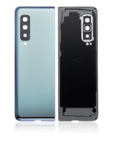 Replacement Back Cover Glass With Camera Lens Compatible with Samsung Galaxy Fold 4G (F900) (Premium) (Space Silver)