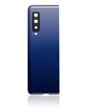 Replacement Back Cover Glass With Camera Lens Compatible with Samsung Galaxy Fold 4G (F900) (Premium) (Astro Blue)