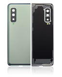 Replacement Back Cover Glass With Camera Lens Compatible with Samsung Galaxy Fold 4G (F900) (Aftermarket Plus) (Space Silver)