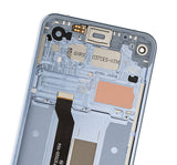 Replacement LCD Assembly With Fame Compatible with LG Q70 (Refurbished) (Mirror Blue)