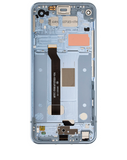 Replacement LCD Assembly With Fame Compatible with LG Q70 (Refurbished) (Mirror Blue)