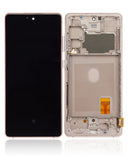 Replacement OLED Assembly With Frame Compatible with Samsung Galaxy S20 FE 4G / 5G (Aftermarket Plus) (Cloud Orange)