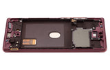 Replacement OLED Assembly With Frame Compatible with Samsung Galaxy S20 FE 4G / 5G (Aftermarket Plus) (Cloud Red)