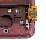 Replacement OLED Assembly With Frame Compatible with Samsung Galaxy S20 FE 4G / 5G (Aftermarket Plus) (Cloud Red)