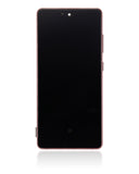 Replacement OLED Assembly With Frame Compatible with Samsung Galaxy S20 FE 4G / 5G (Aftermarket Plus) (Cloud Red)