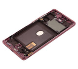 Replacement OLED Assembly With Frame Compatible with Samsung Galaxy S20 FE 4G / 5G (Aftermarket Plus) (Cloud Red)